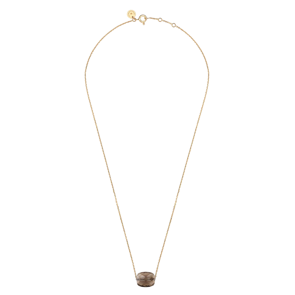 Collier, Quartz Fume, Or Jaune