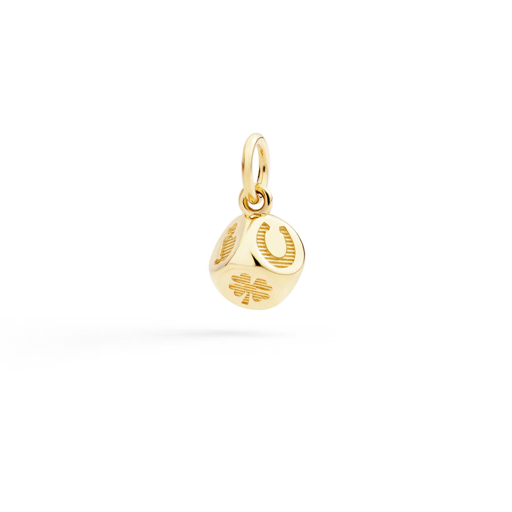 Pendentif Dé Or Jaune Et Tsavorite