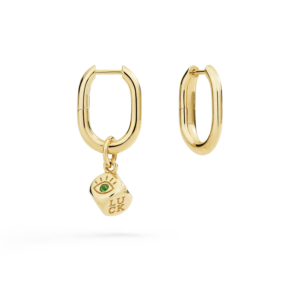 Pendentif Dé Or Jaune Et Tsavorite