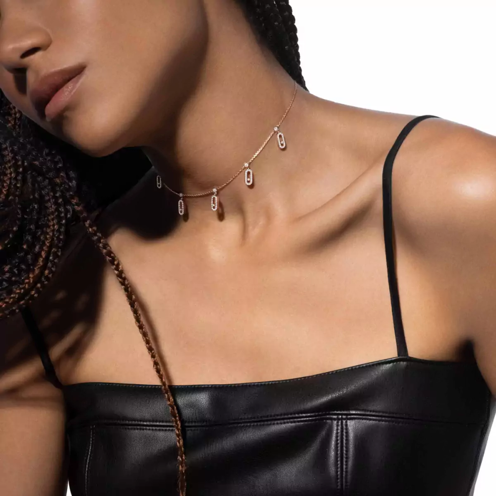 Collier choker Move Uno pavé