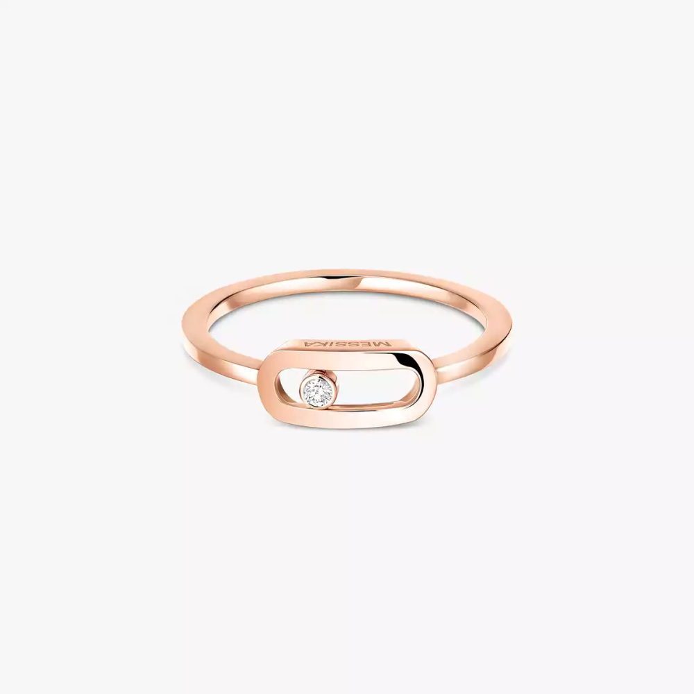 Bague Move Uno, petit modèle Bague diamant en or rose Move Uno