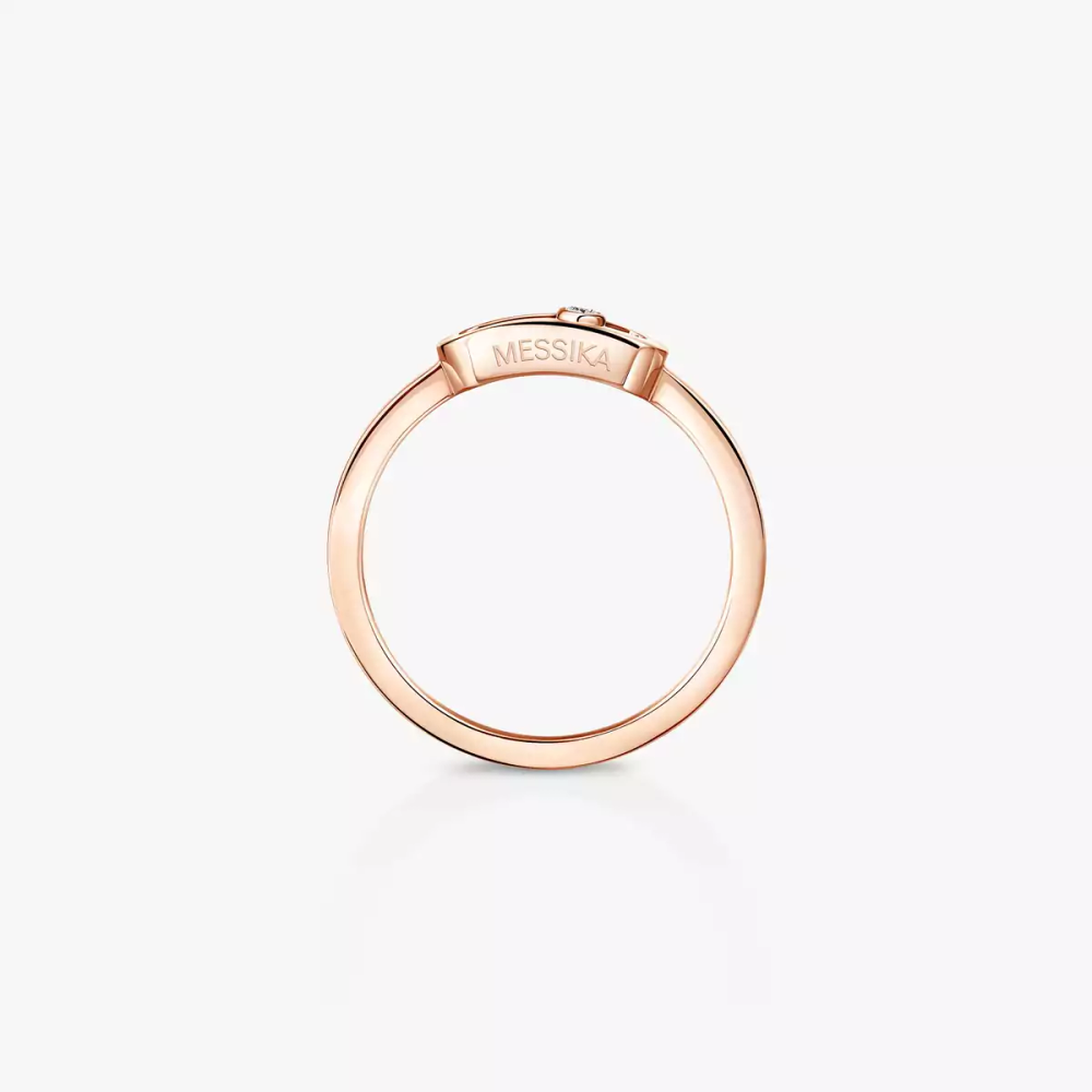 Bague Move Uno, petit modèle Bague diamant en or rose Move Uno