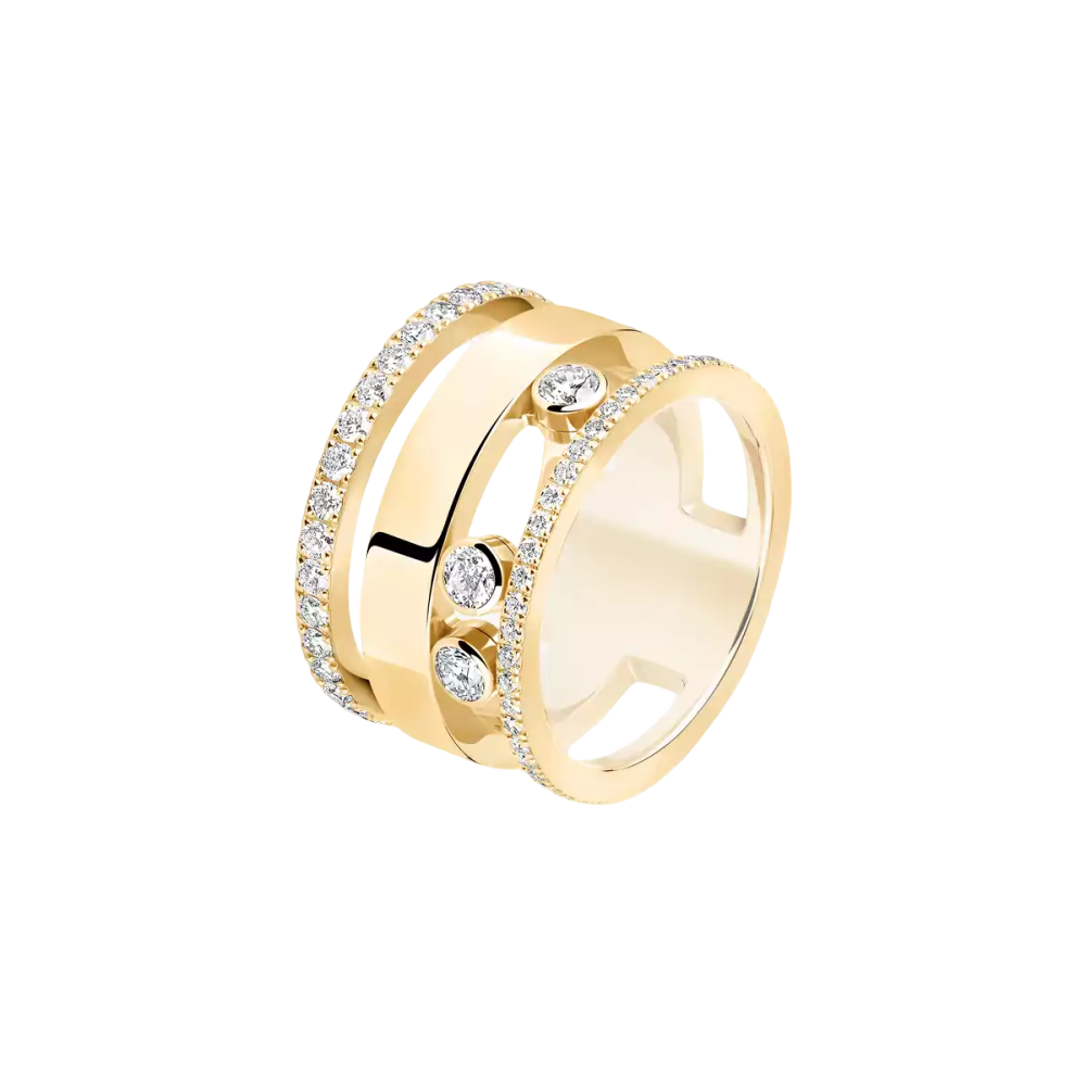 Bague Move Romane semi-pavée, grand modèle