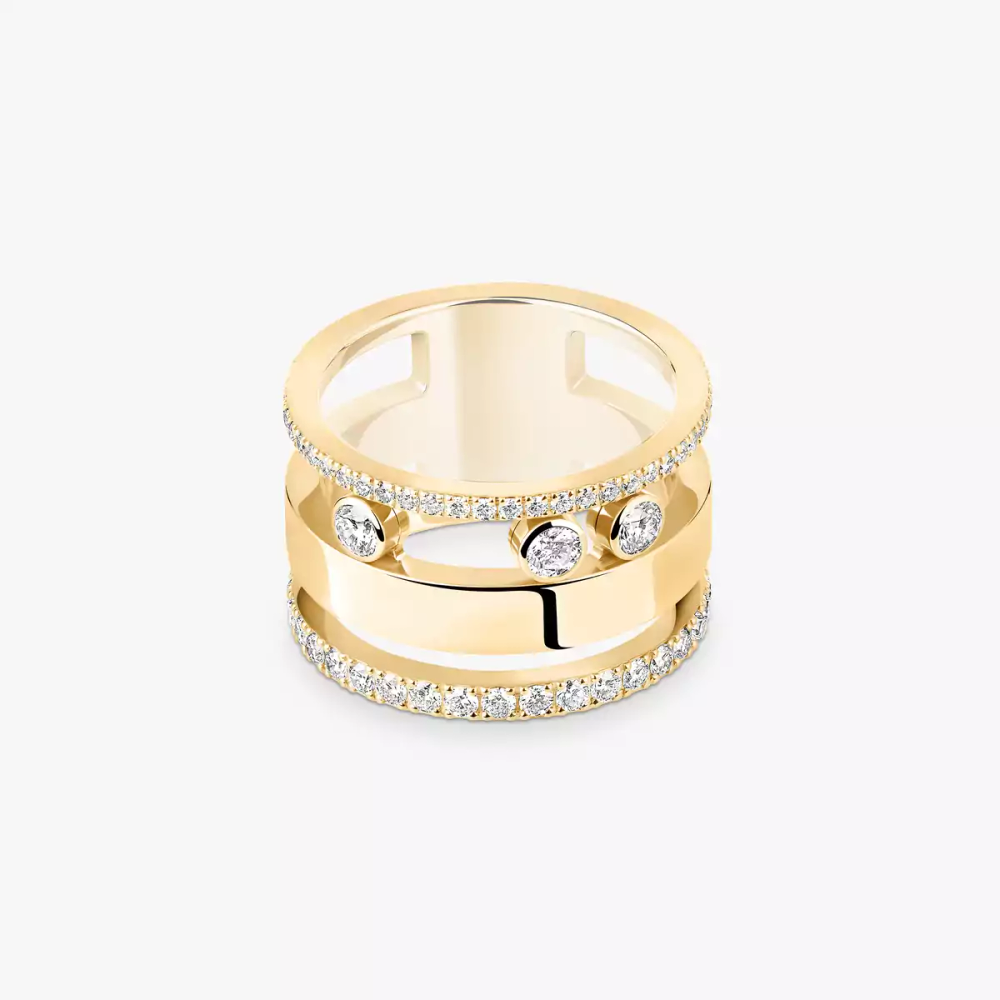 Bague Move Romane semi-pavée, grand modèle