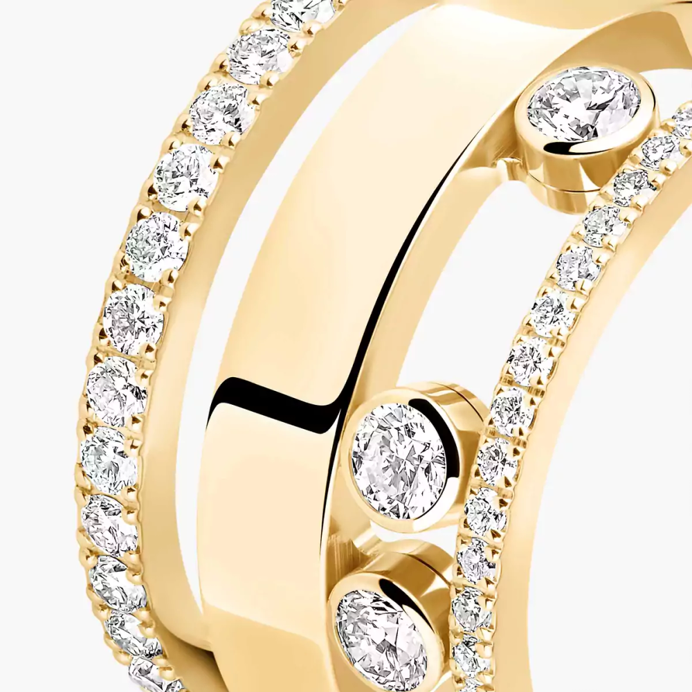 Bague Move Romane semi-pavée, grand modèle