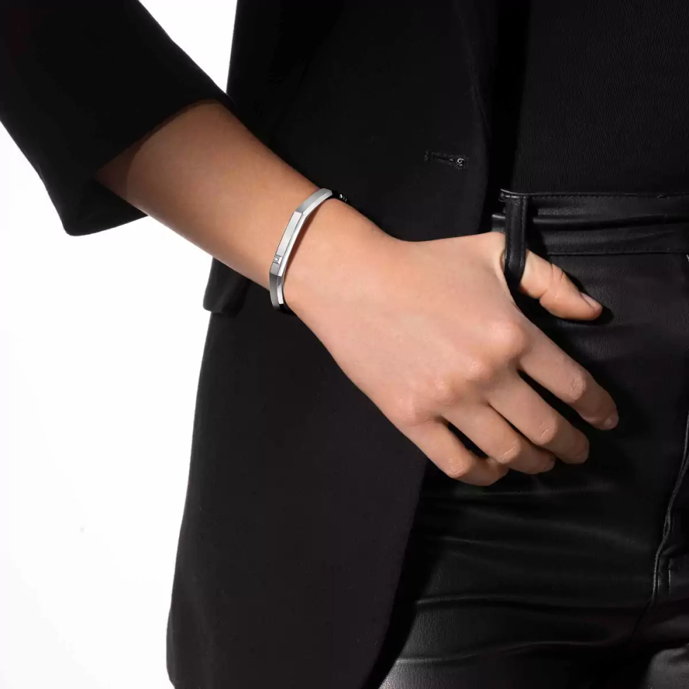 Bracelet Moderniste brossé, grand modèle