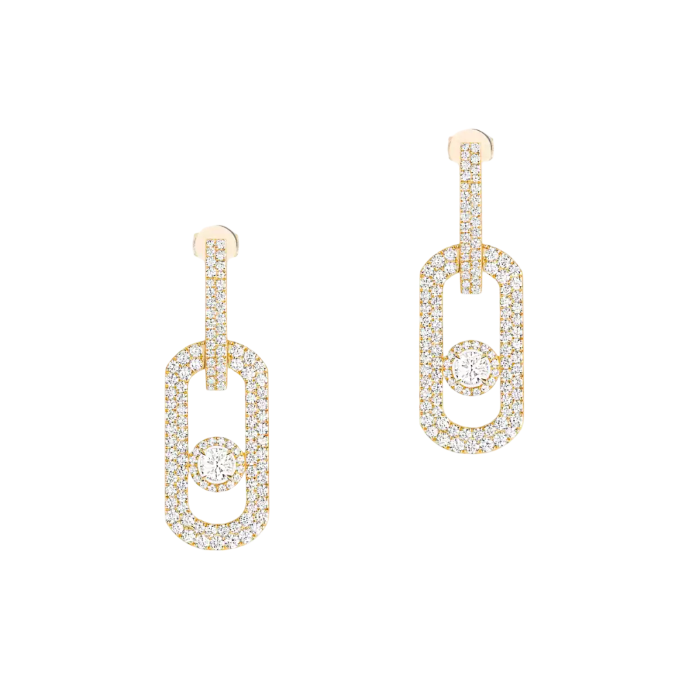 Boucles d'oreilles pendantes So Move pavées