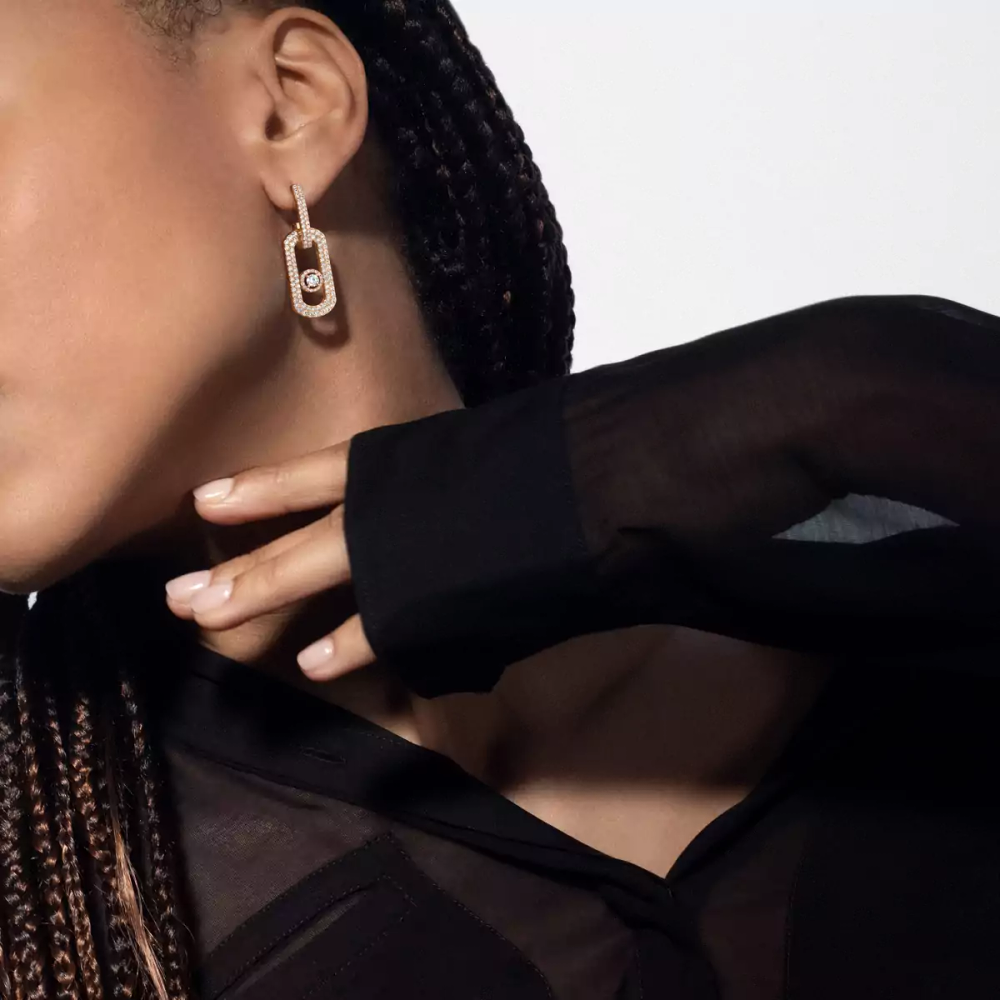 Boucles d'oreilles pendantes So Move pavées