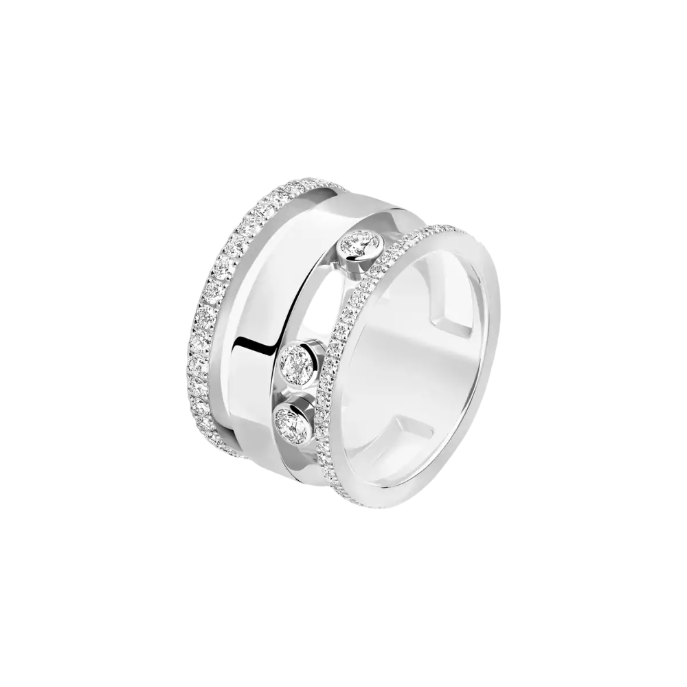 Bague Move Romane semi-pavée, grand modèle