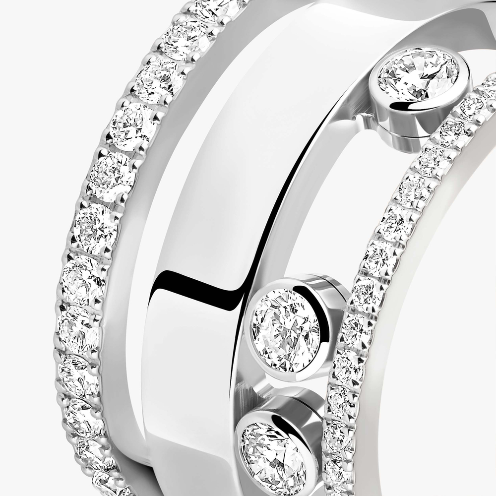 Bague Move Romane semi-pavée, grand modèle