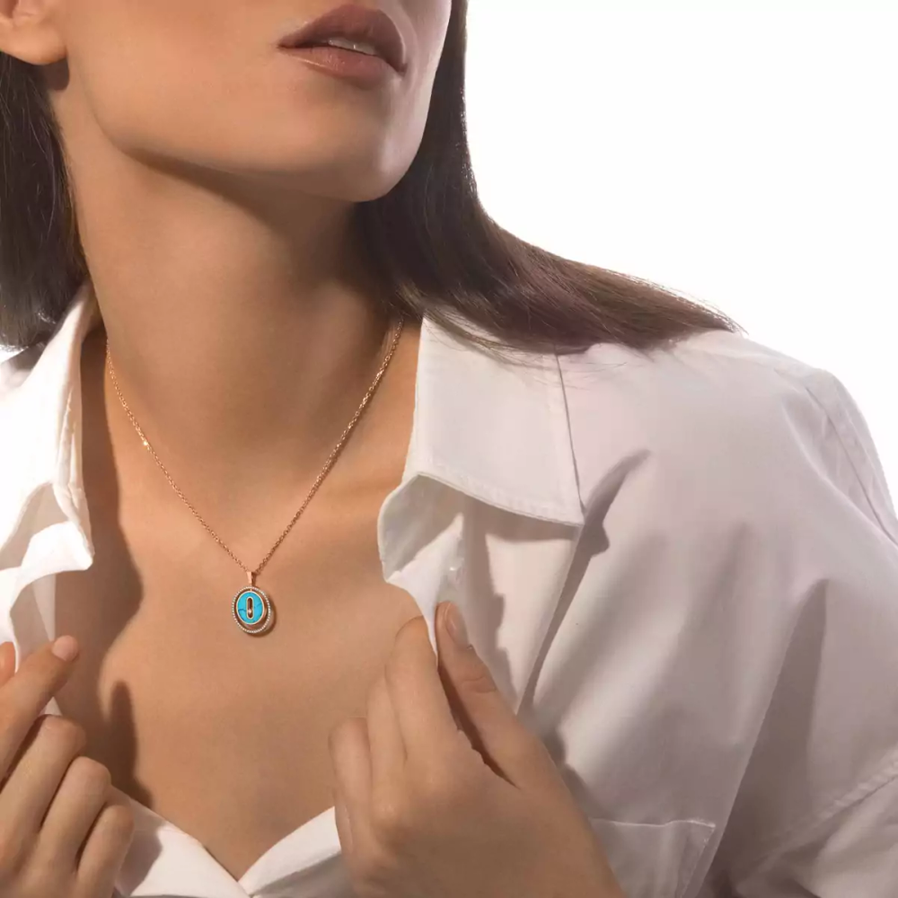 Collier Lucky Move turquoise, petit modèle