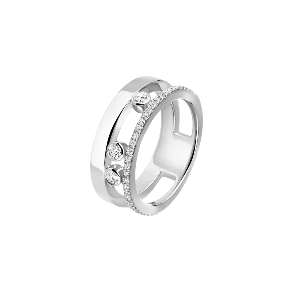Bague Move Romane semi-pavée, petit modèle