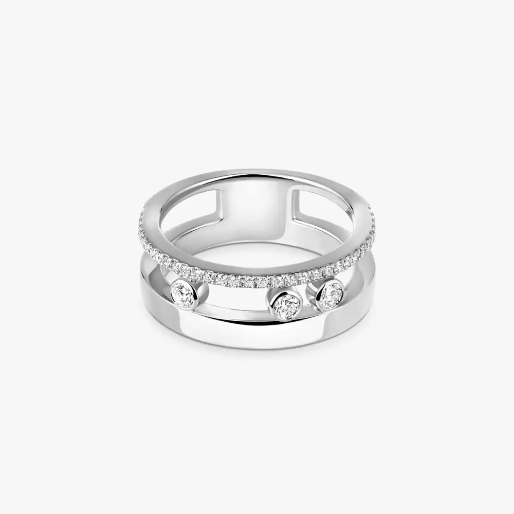 Bague Move Romane semi-pavée, petit modèle
