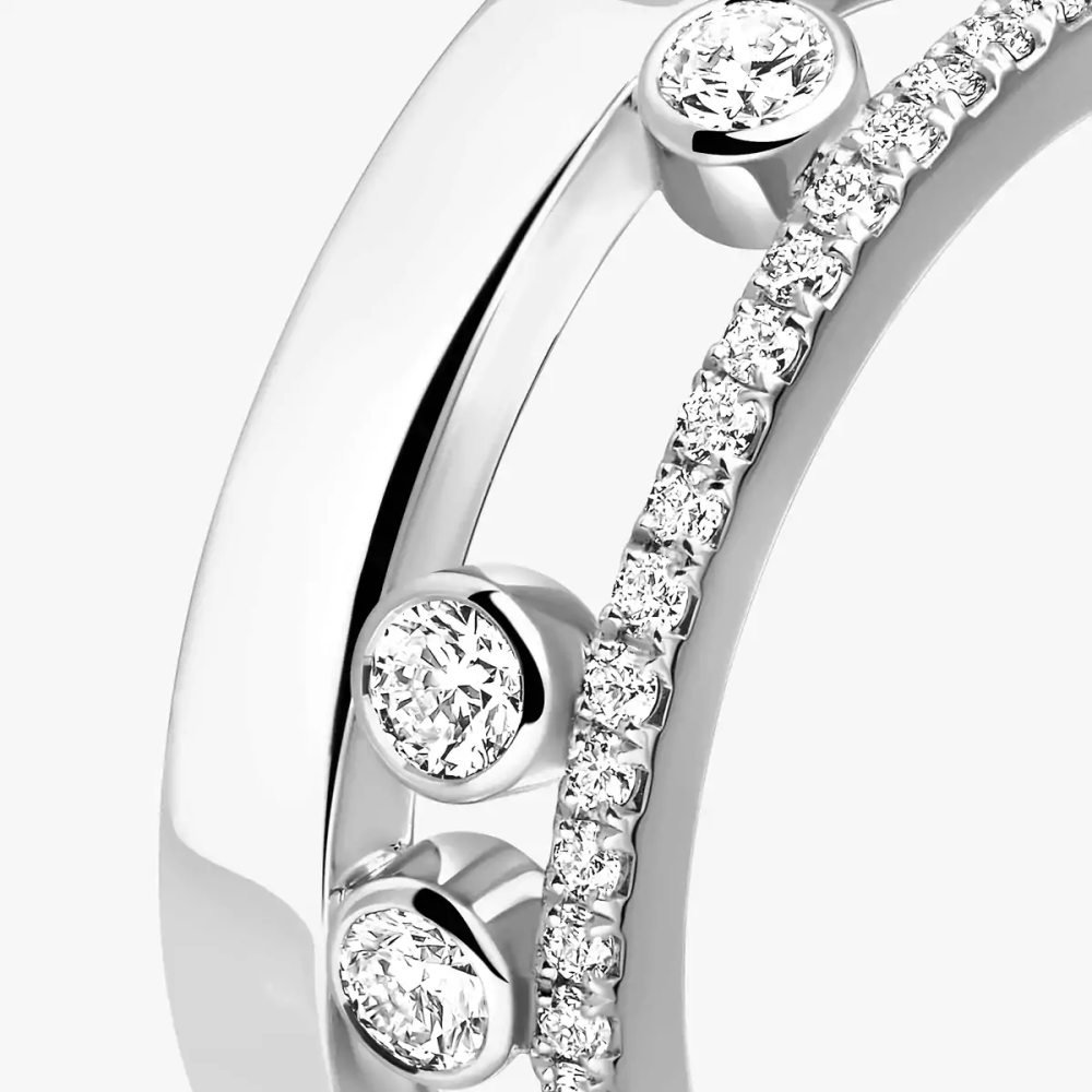 Bague Move Romane semi-pavée, petit modèle