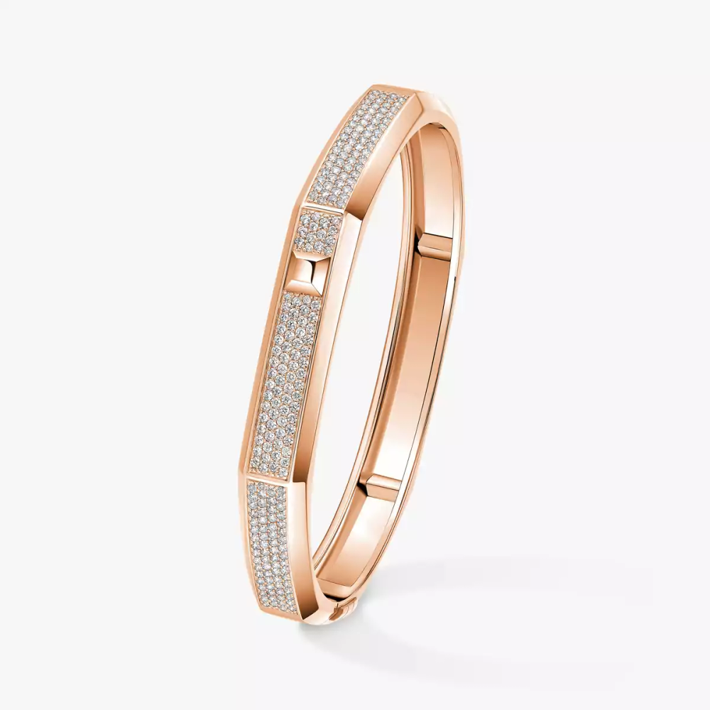 Bracelet Moderniste pavé, grand modèle