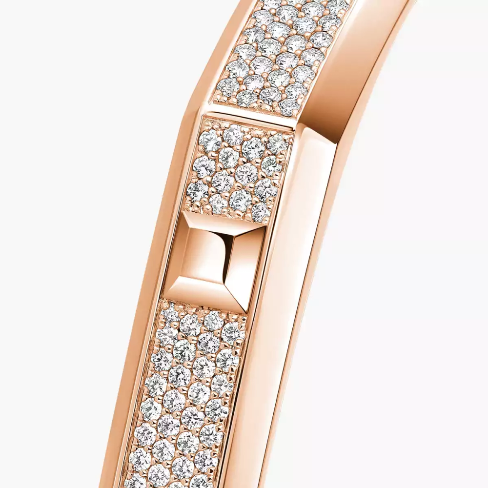 Bracelet Moderniste pavé, grand modèle