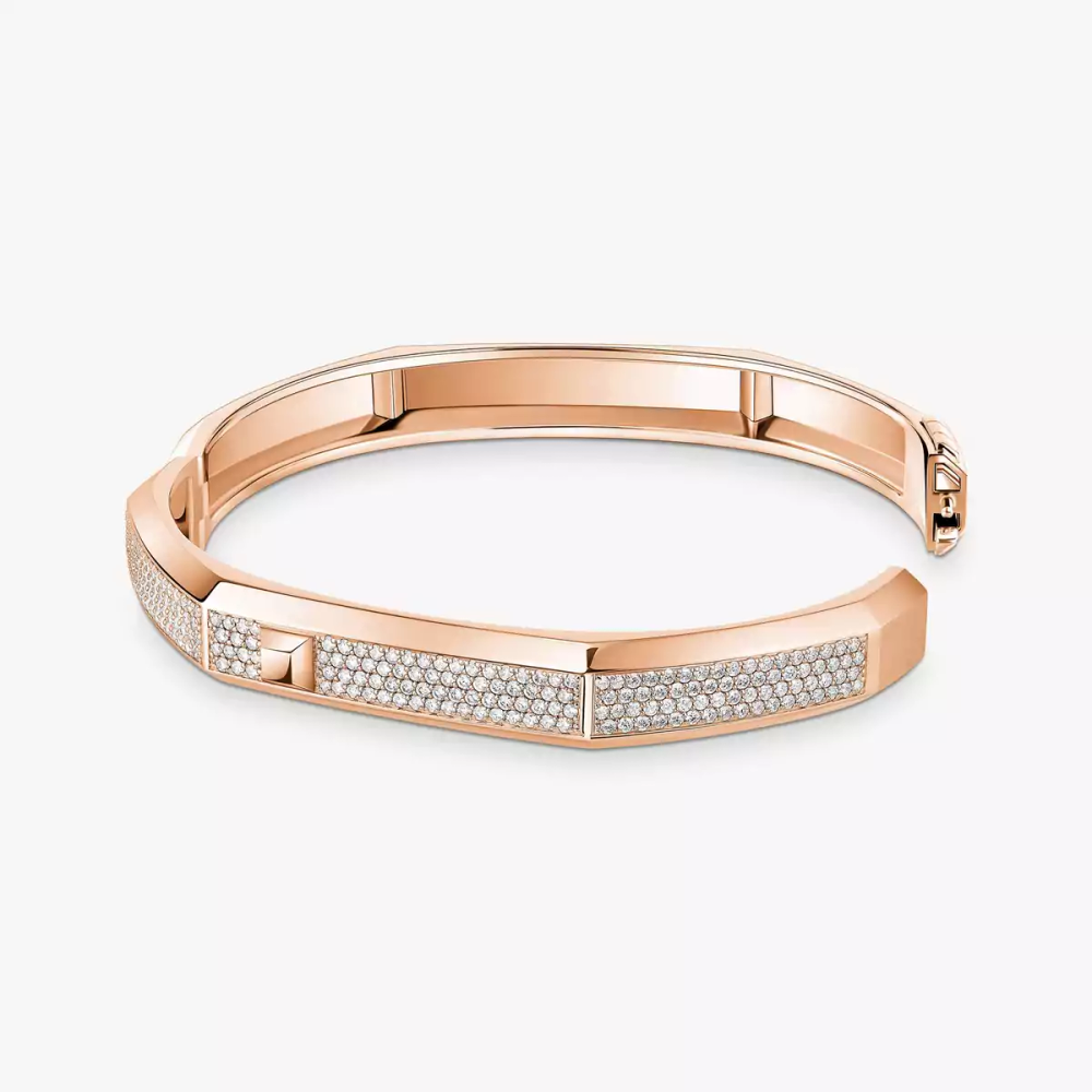 Bracelet Moderniste pavé, grand modèle