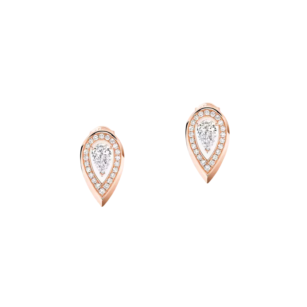 Boucles d'oreilles Fiery, petit modèle Boucles d'oreilles diamant en or rose Fiery 0,10ct