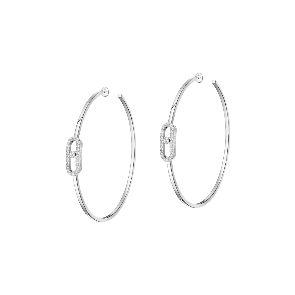 Boucles d'oreilles créoles Move Uno, grand modèle