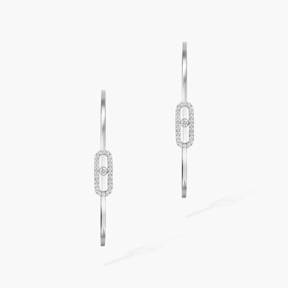 Boucles d'oreilles créoles Move Uno, grand modèle