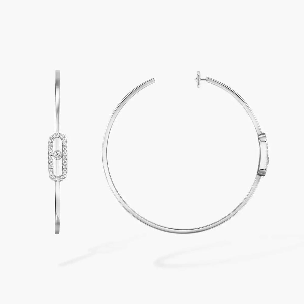 Boucles d'oreilles créoles Move Uno, grand modèle