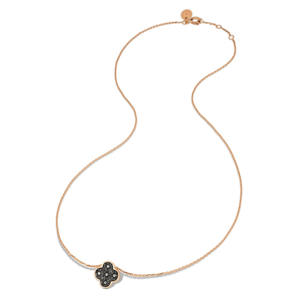 Collier, Diamants Noirs, Or Rose