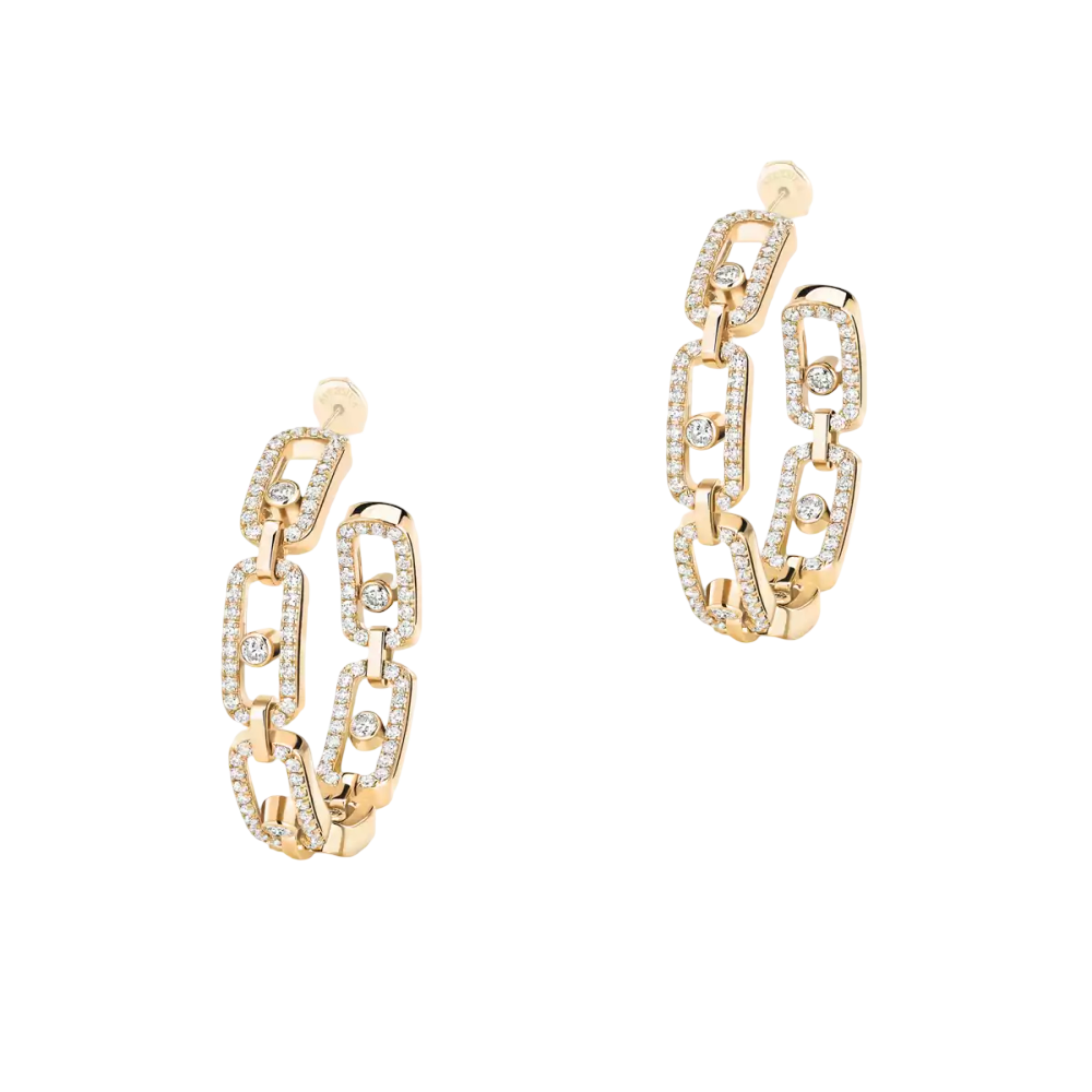 Boucles d'oreilles créoles Move Link, petit modèle