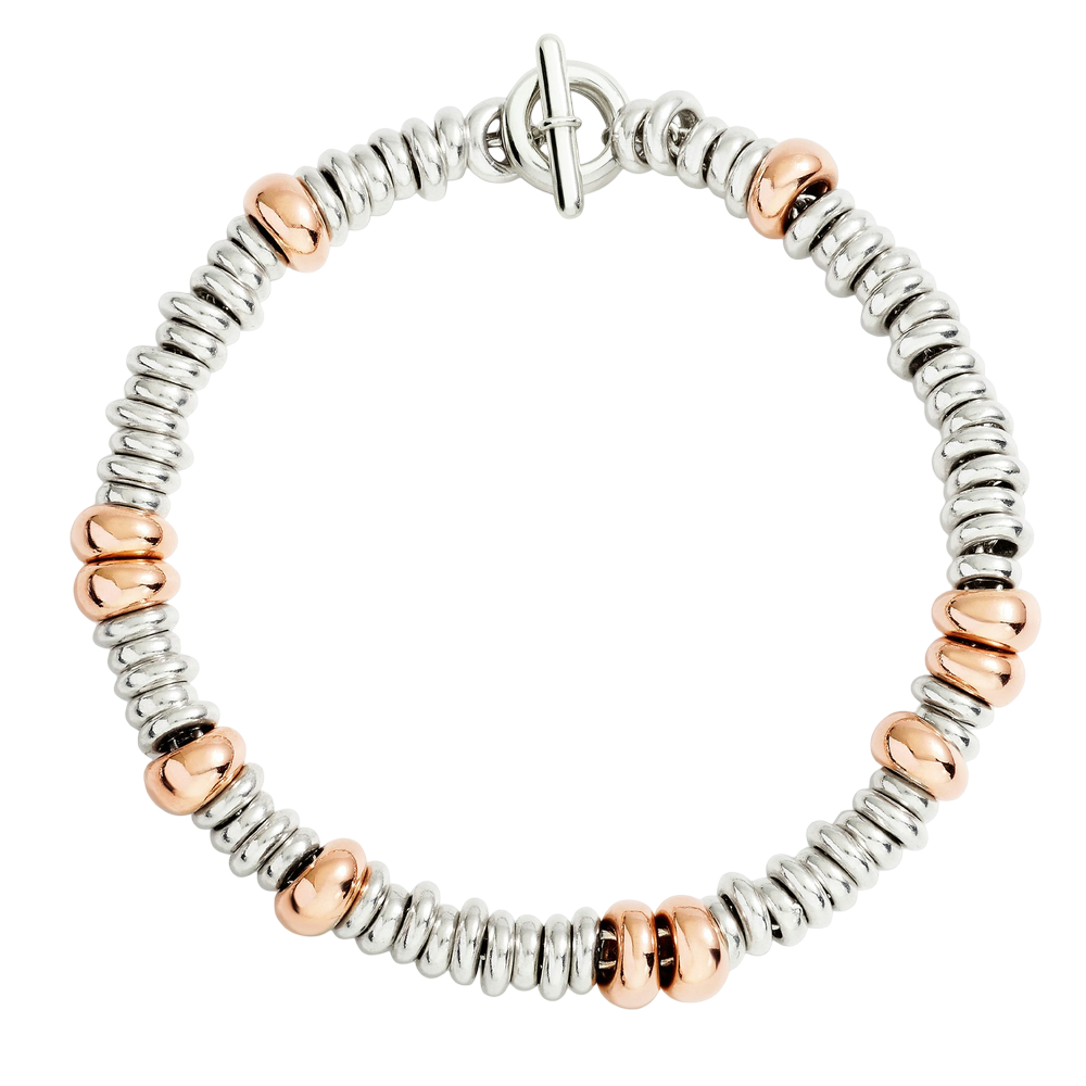 Bracelet Rondelle Argent & Argent Doré