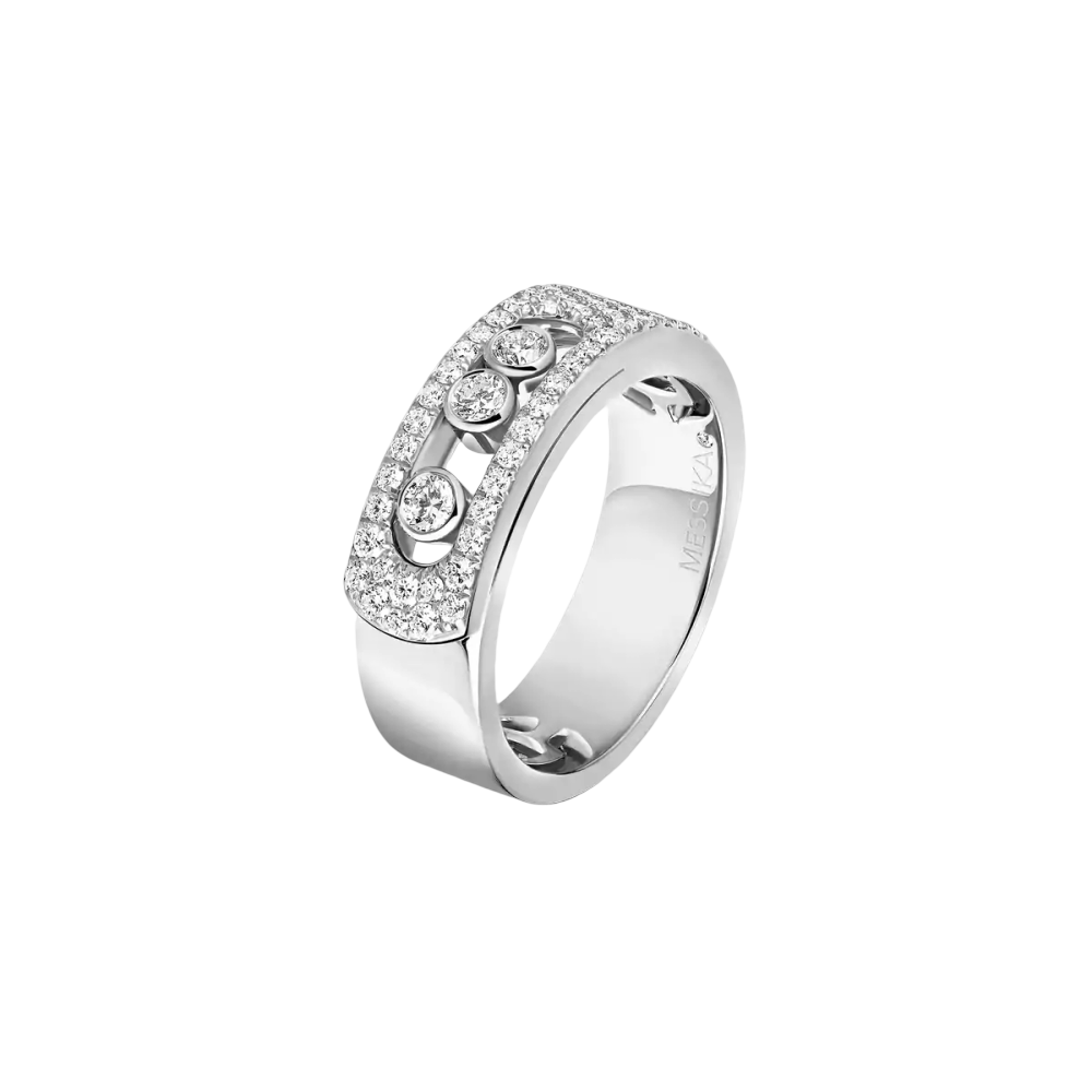 Bague Move Noa pavée, petit modèle