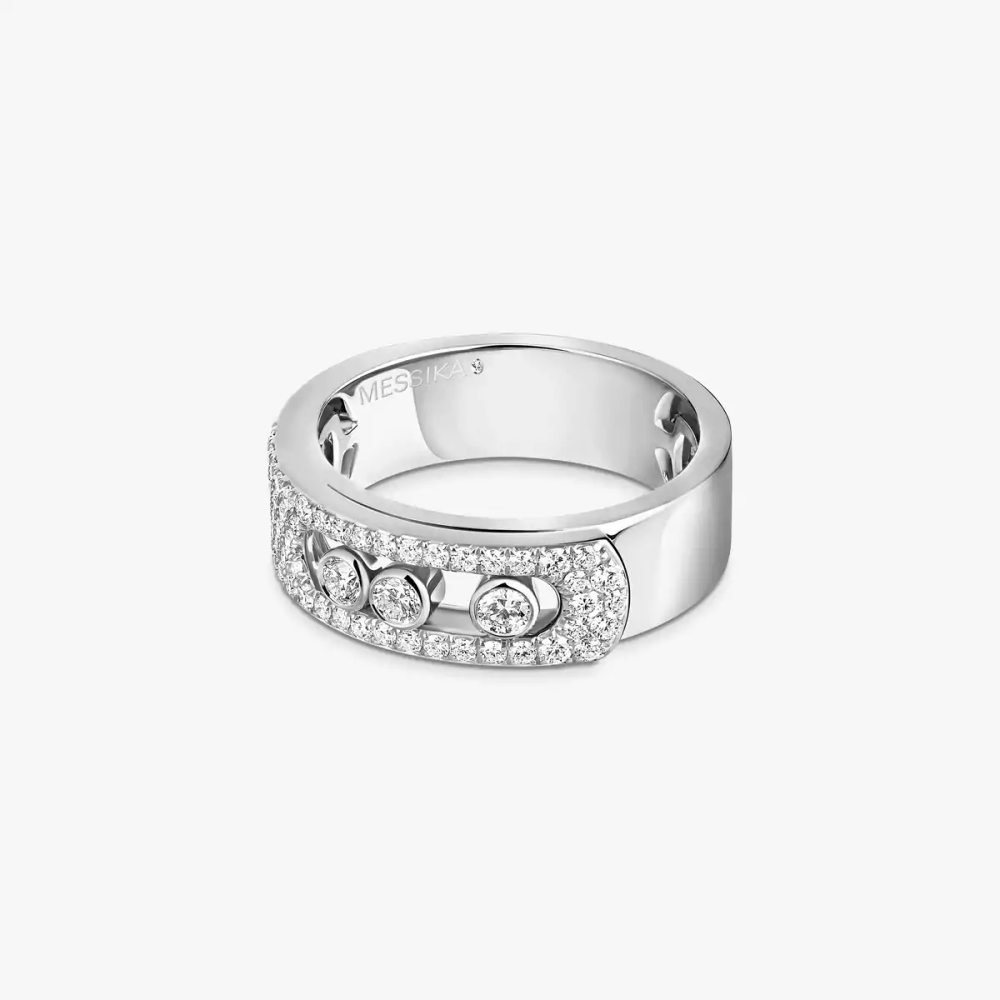 Bague Move Noa pavée, petit modèle
