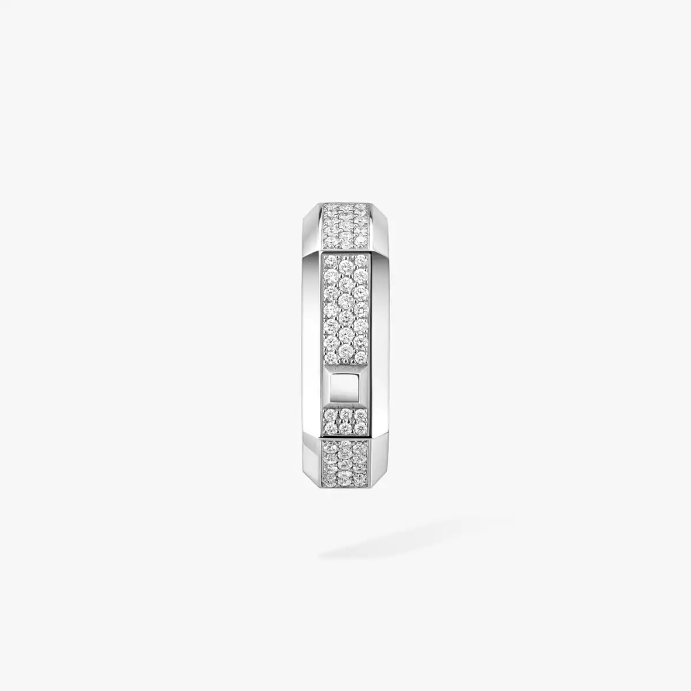 Mono boucle d'oreille Moderniste pavée, moyen modèle