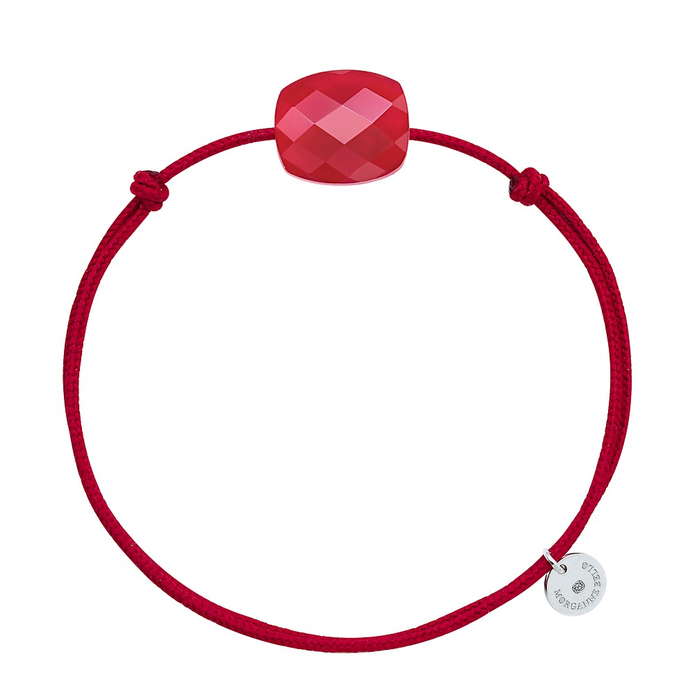 Bracelet, Quartz Rouge, Cordon Rouge