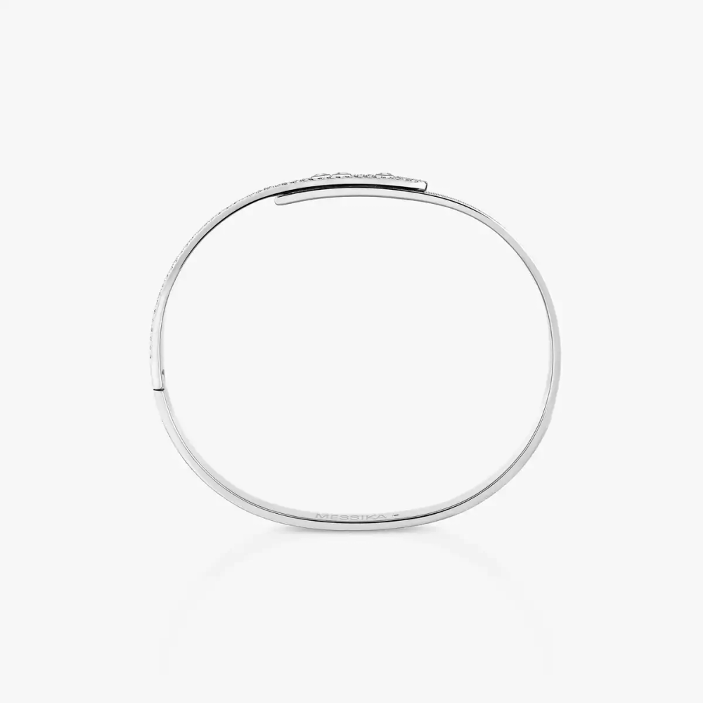 Bracelet Move Noa ciselé semi-pavé, moyen modèle