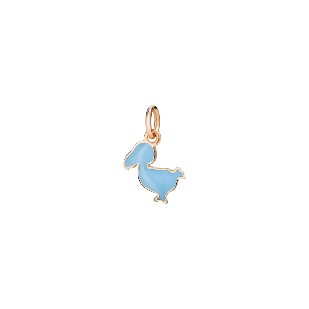 Pendentif Dodo Junior Or Rose & Émail