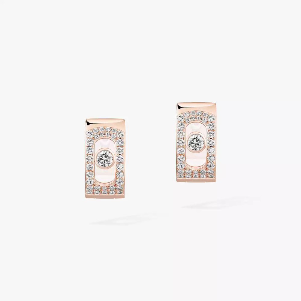 Boucles d'oreilles créoles Move Noa pavées