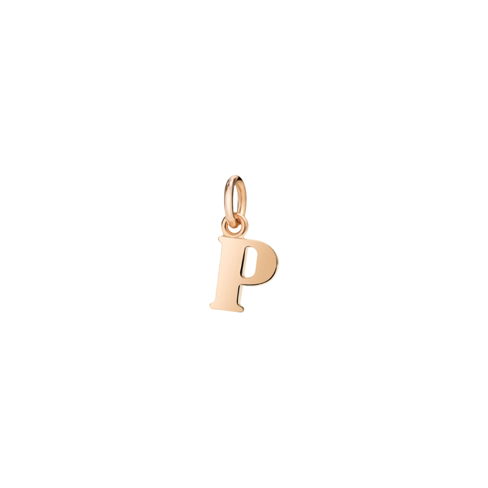 Pendentif Lettre P Or Rose