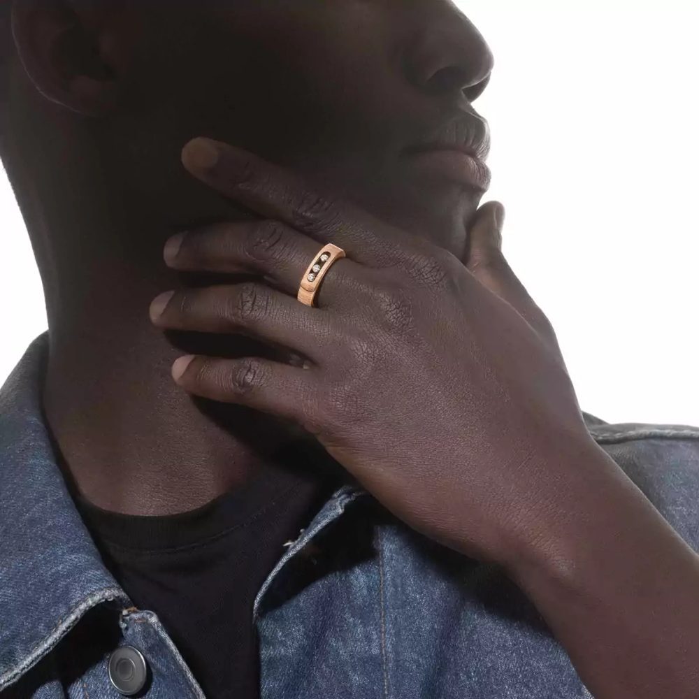 Bague Move Noa ciselée, petit modèle