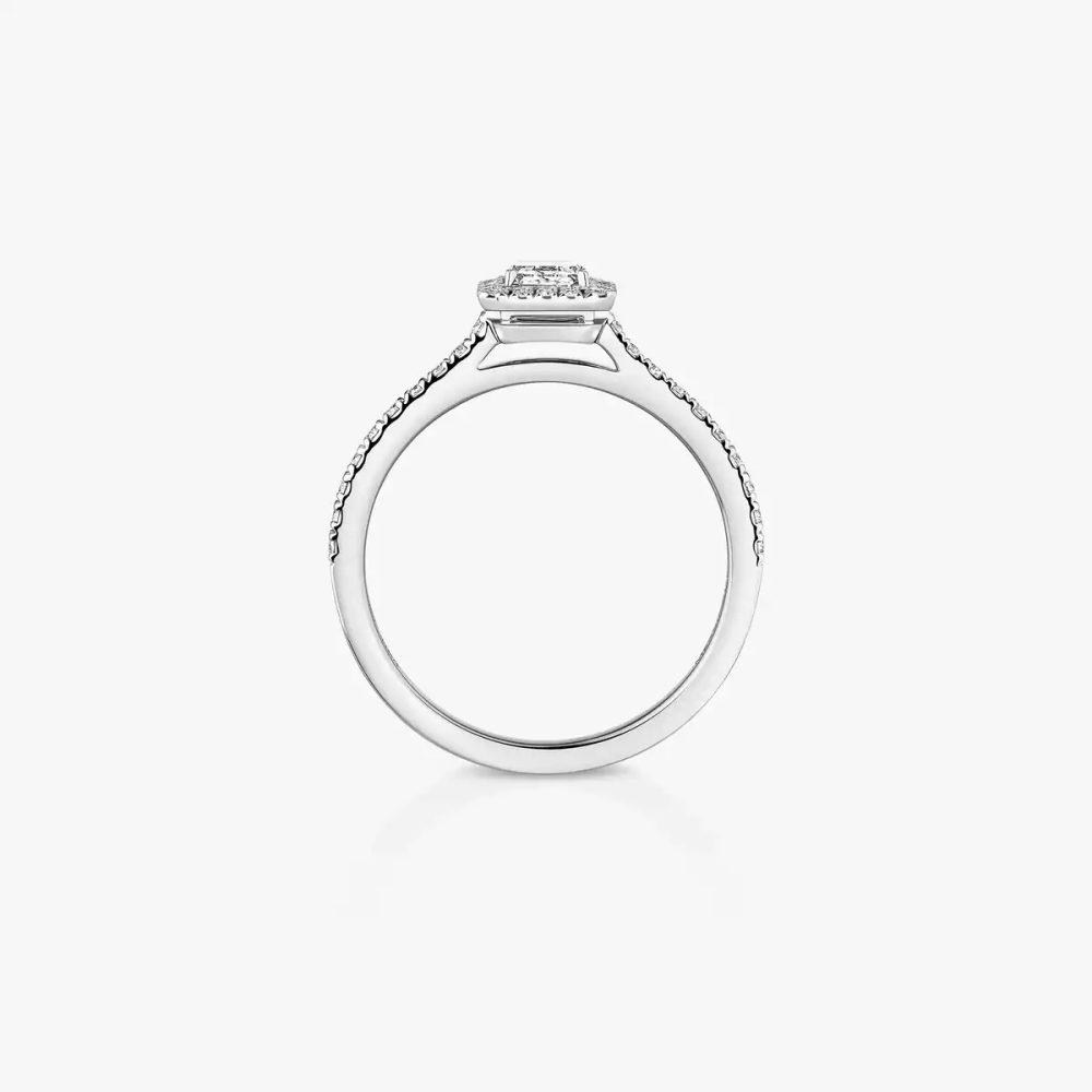 Bague solitaire Joy taille émeraude, petit modèle