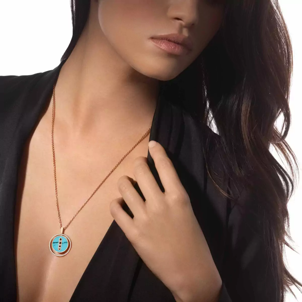 Collier Lucky Move turquoise, moyen modèle
