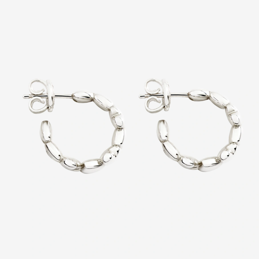 Boucles D’oreille Créoles Cœur Argent