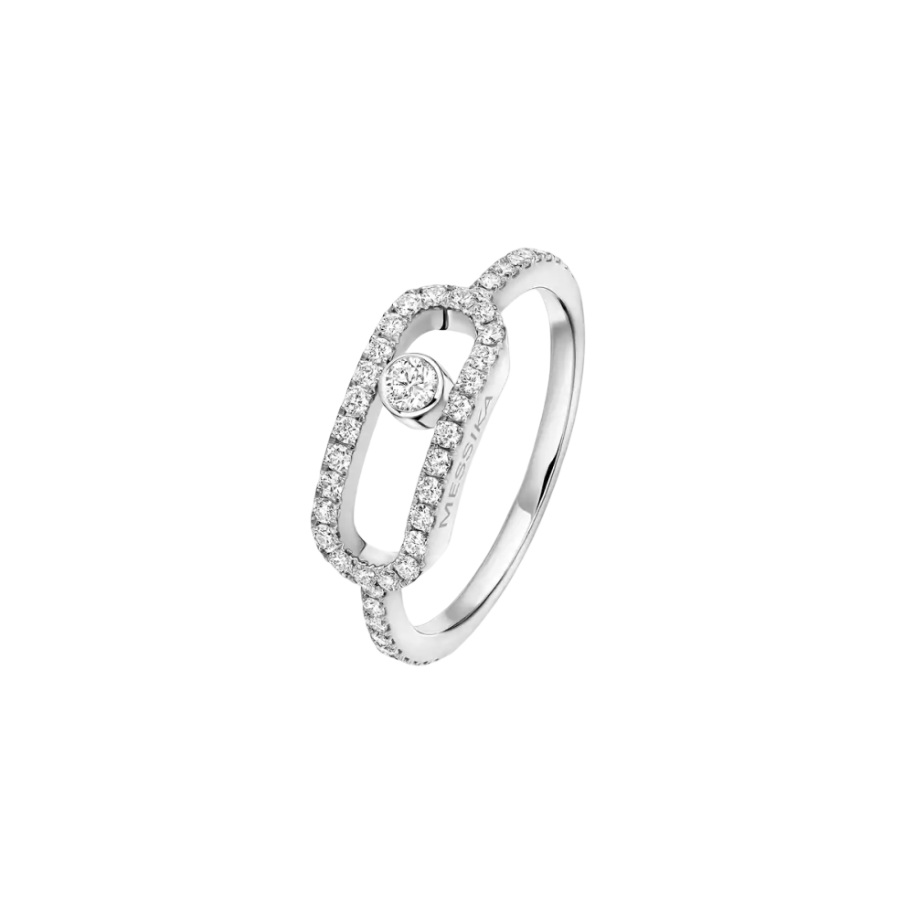 Bague Move Uno pavée, grand modèle