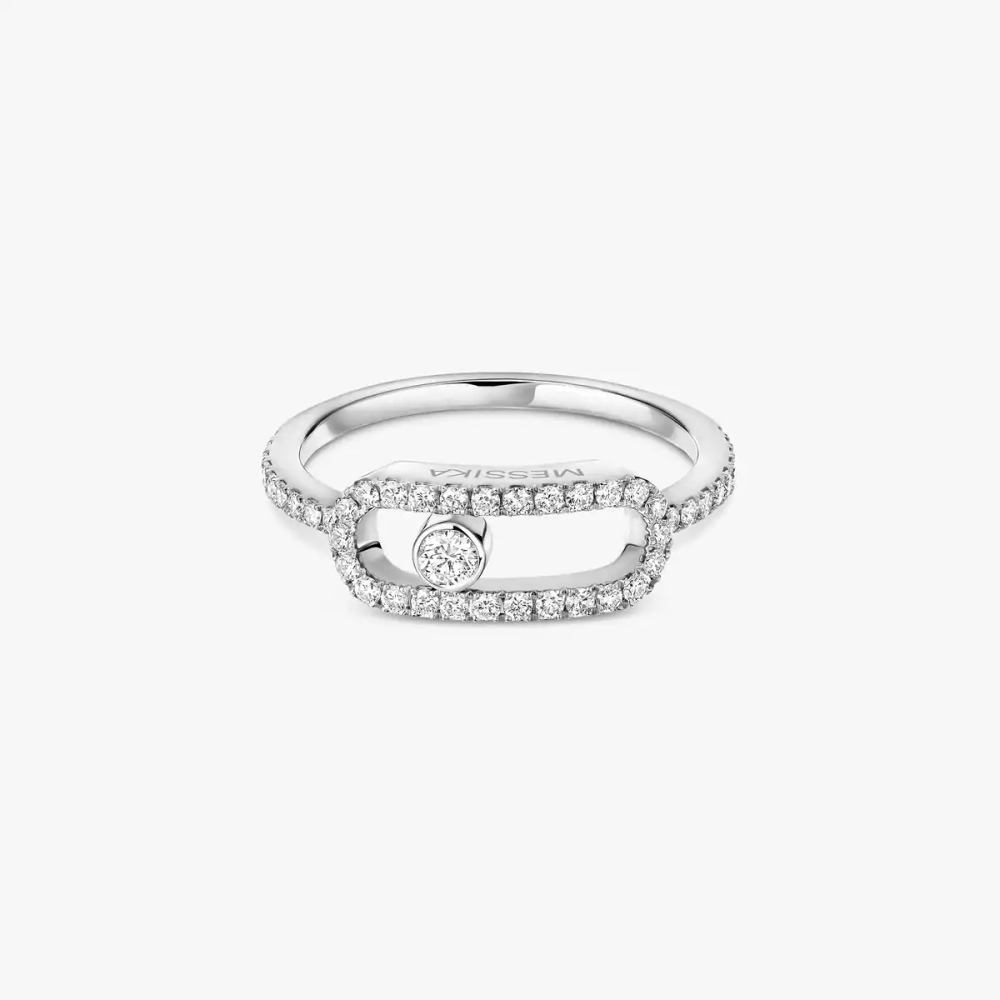 Bague Move Uno pavée, grand modèle