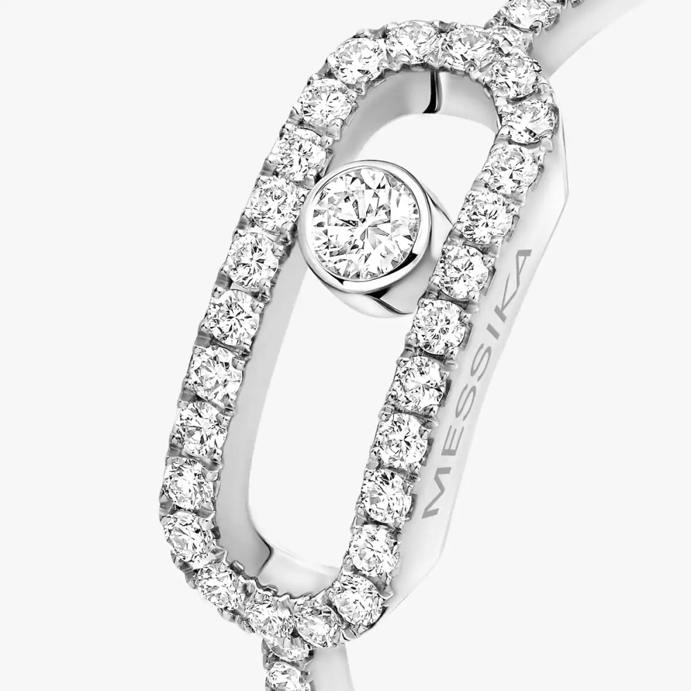 Bague Move Uno pavée, grand modèle