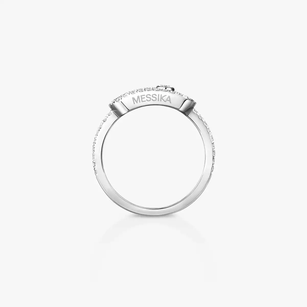 Bague Move Uno pavée, grand modèle