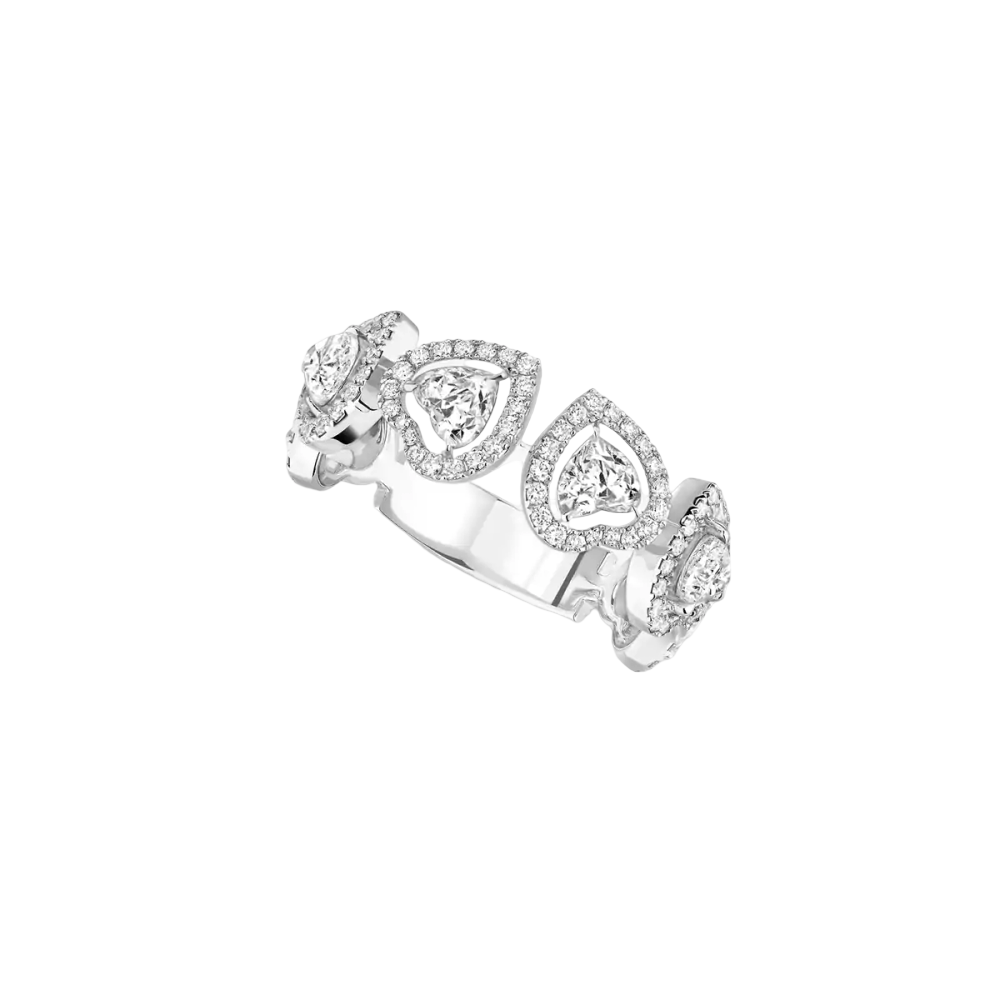 Alliance multi Joy cœur Bague Diamant Or Blanc