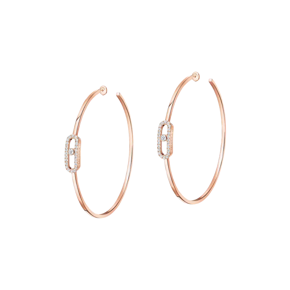 Boucles d'oreilles créoles Move Uno, grand modèle