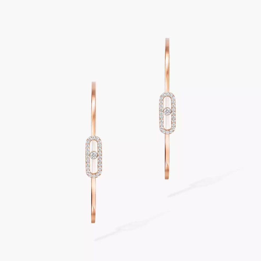 Boucles d'oreilles créoles Move Uno, grand modèle