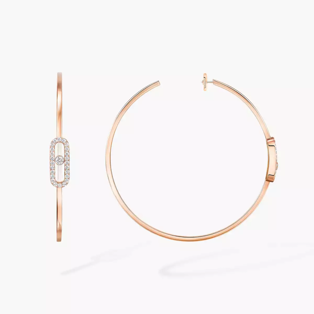 Boucles d'oreilles créoles Move Uno, grand modèle