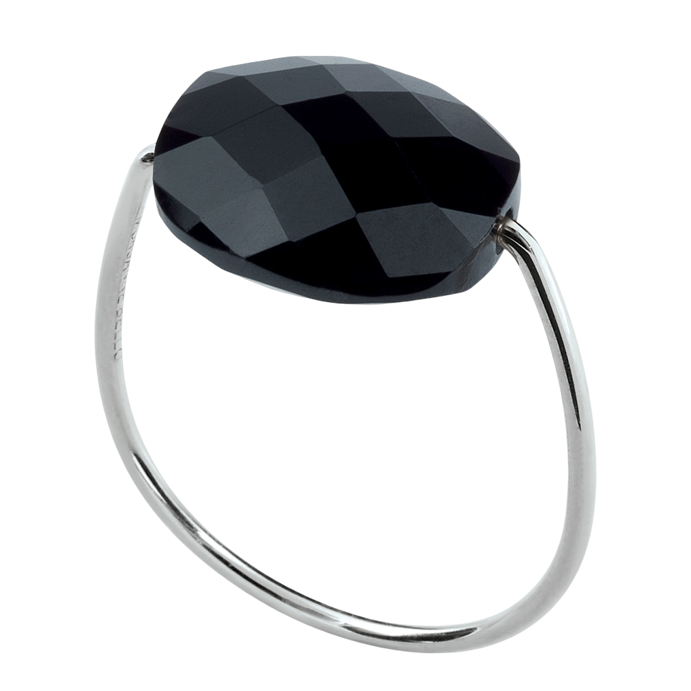 Bague, Onyx, Or Blanc