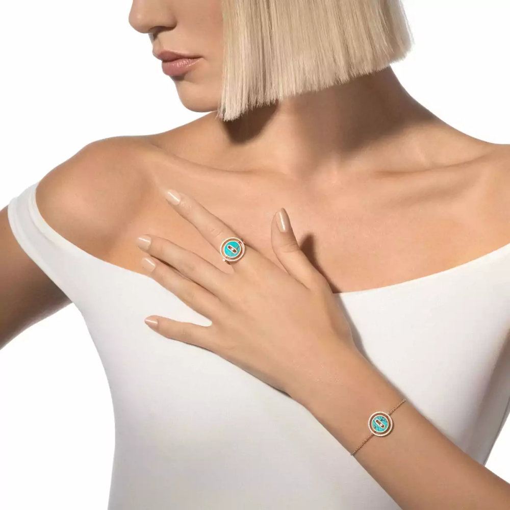 Bague Lucky Move turquoise, petit modèle